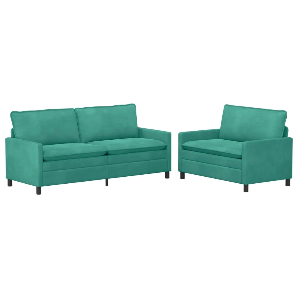 Set di divani 2 pcs Turchese Velluto 3417136