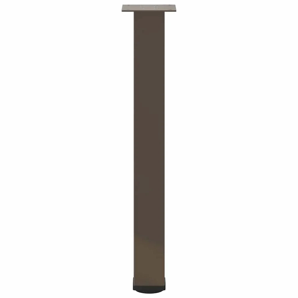 Set di 4 gambe per tavolo consolle in acciaio 72-74 cm con piedini regolabili stile moderno acciaio naturale 02_0056768