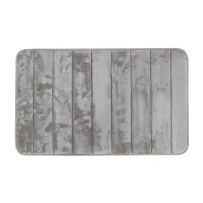 Tappeto bagno 100% poliestere 45x75 grigio antiscivolo  Memo