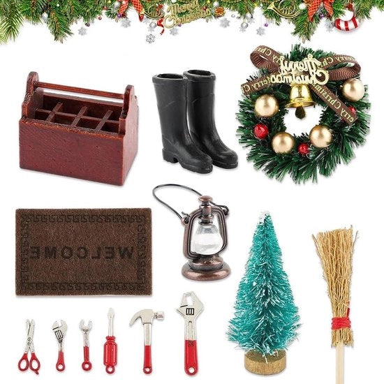 Accessori per Porta Gnomi Miniatura in HTML - Richiesta di Contenuto per Set di Natale.