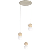 Lampada sospesa LOOP Emibig LED anello beige bianco