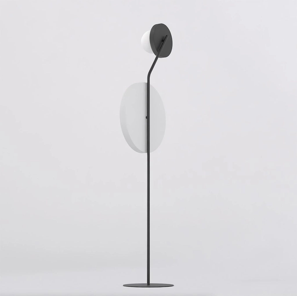 Lampada da terra moderna nero/bianco dischi 2xG9 KISS Emibig
