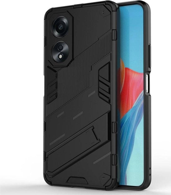 Copricapo Shockproof con Stabilizzatore per Oppo A58 Nero