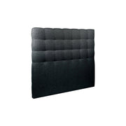 Testiera in tessuto bouclé nero imbottita L160 cm