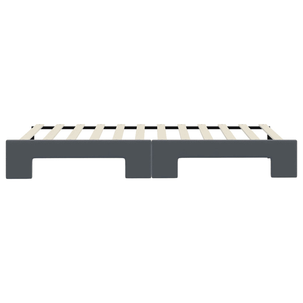 Divano letto | Sof¨¤ letto | Letto singolo Estraibile Grigio Scuro 90x200cm Velluto