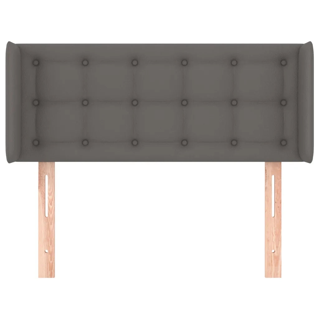 Testiera ad Orecchio-Testata con Orecchie Grigio 103x16x78/88 cm in Similpelle 320776
