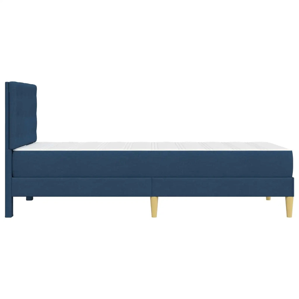 Struttura letto con materasso-Giroletto Blu 90 x 190 cm Tessuto