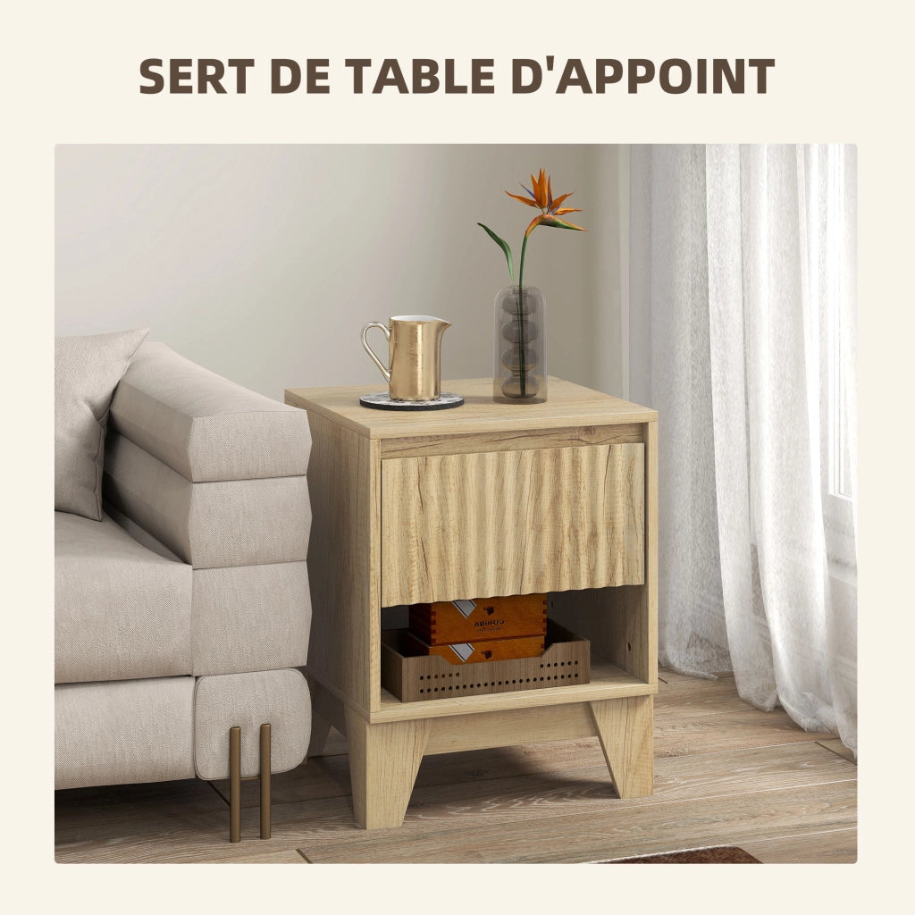 Tavolino da notte ¨C zephmum ¨C 43x40x55cm naturale