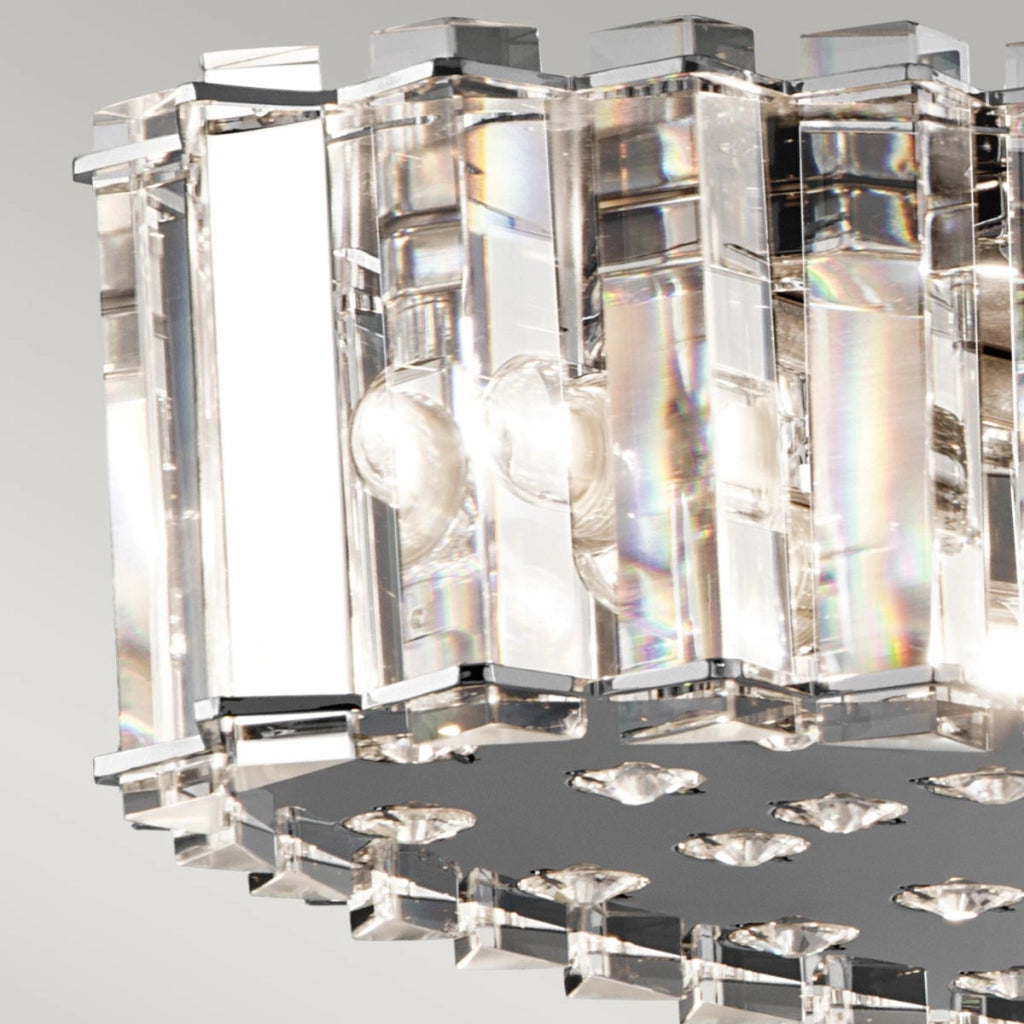 Lampadario cristallo da tavolo cromo Crystal Skye 12xG9