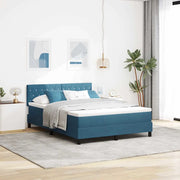 Letto a Sorgente LED con led Blu Scuro 140 x 190 cm Velluto 3342588