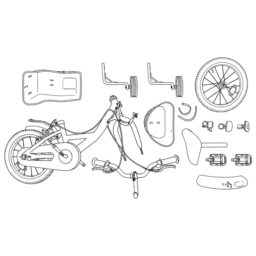 Bicicletta per Bambini 12 Pollici per bambini di 2-4 anni 42009597
