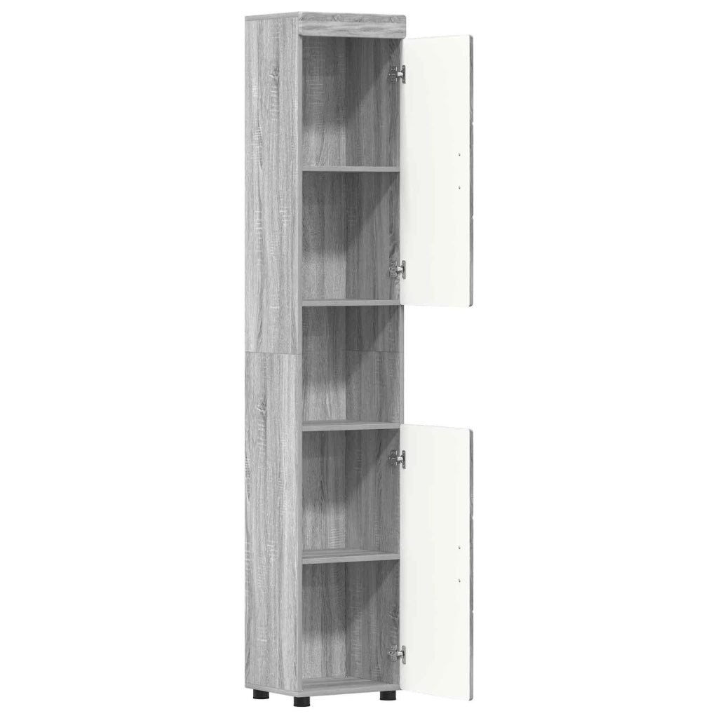 Set di Armadi da Bagno TULUM Grigio Sonoma 37 x 31,5 x 203 cm 880357