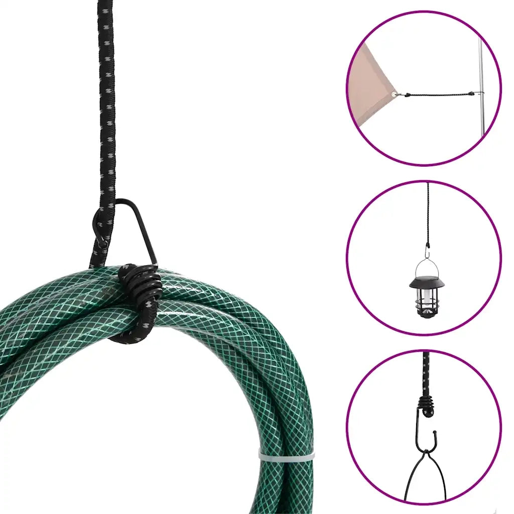 Corde Elastiche con Strisce Riflettenti e Ganci 25 pz 38 cm 4008143