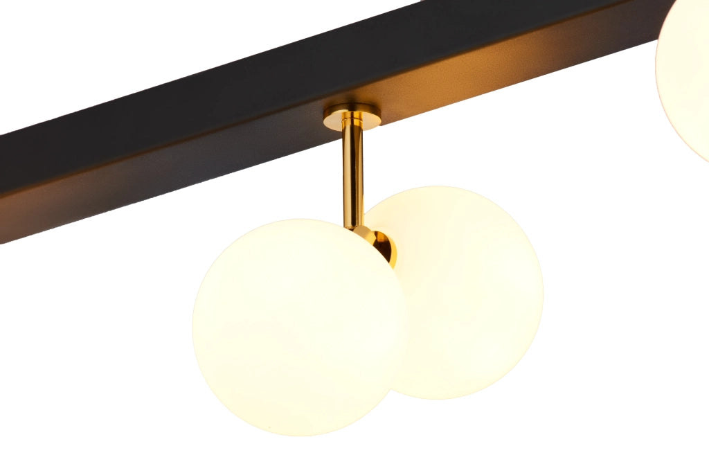 Plafoniera moderna barra nero-oro 6xG9 LUNA Jupiter