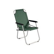 Sedia relax pieghevole in alluminio, set da 6, colore verde Moia