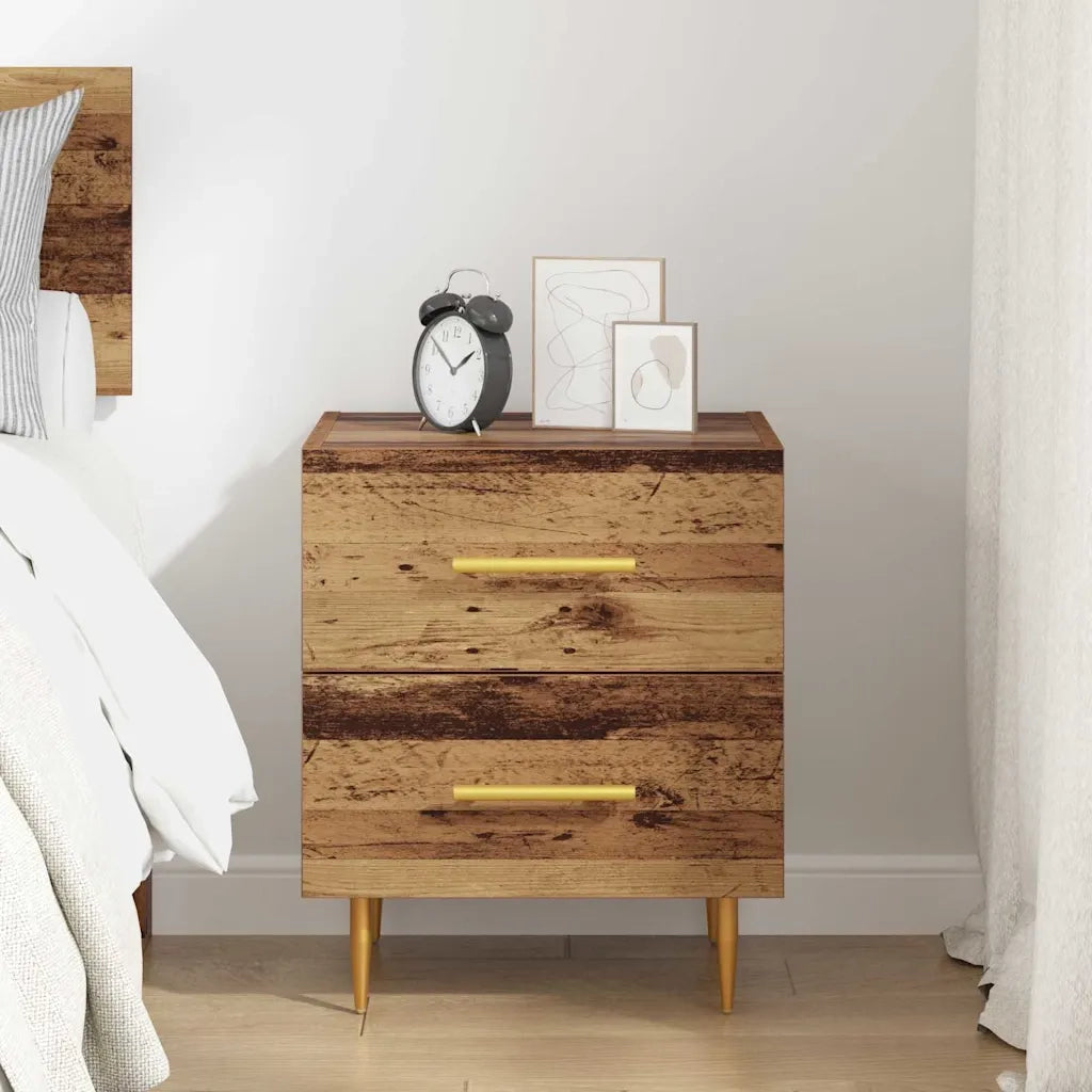 Comodino | Armadio da Notte | Mobiletto da notte con cassetto Legno vecchio 40 x 35 x 47,5 cm