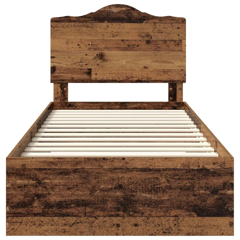 Struttura del letto con testiera Legno vecchio 100 x 200 cm 3413646