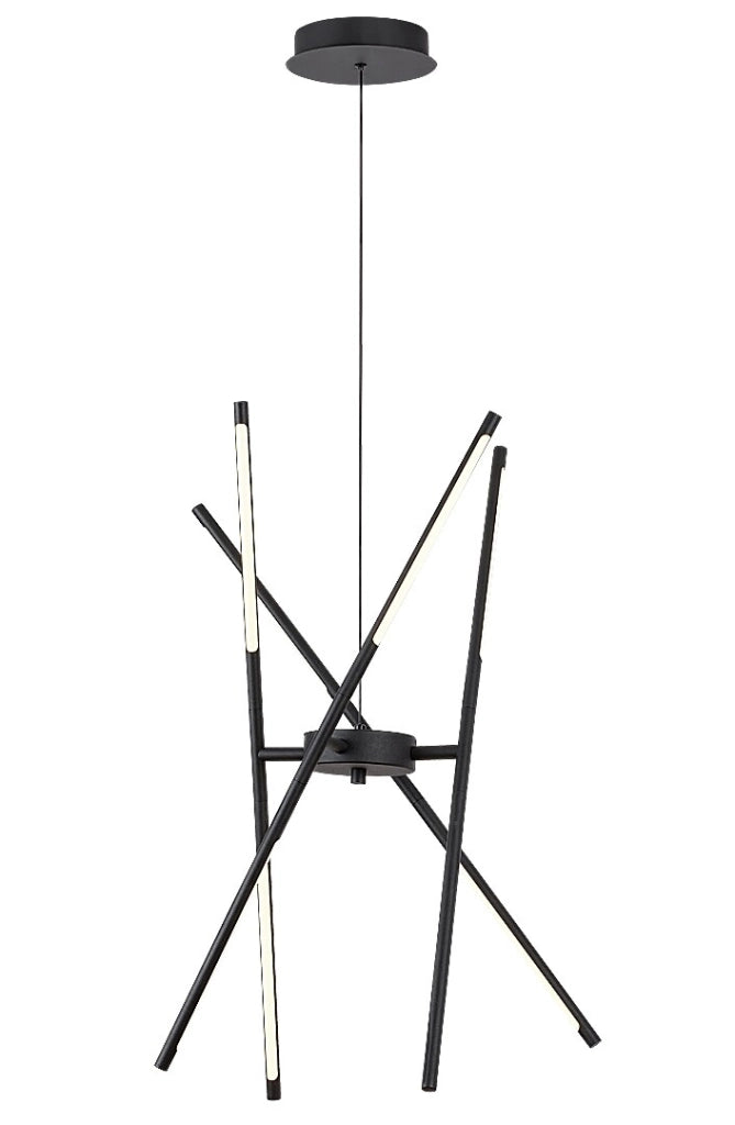 Lampadario LED Rabalux Henli 30W nero Ø76 cm regolabile