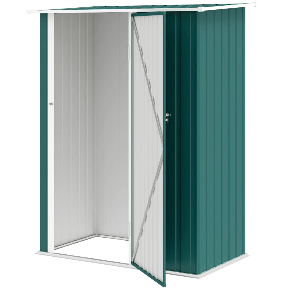Capanno Attrezzi in Metallo ¨C zephmum ¨C Verde, 142x86x189 cm