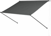 Ombrellone con supporti deluxe a mano - 300x180cm - Grigio