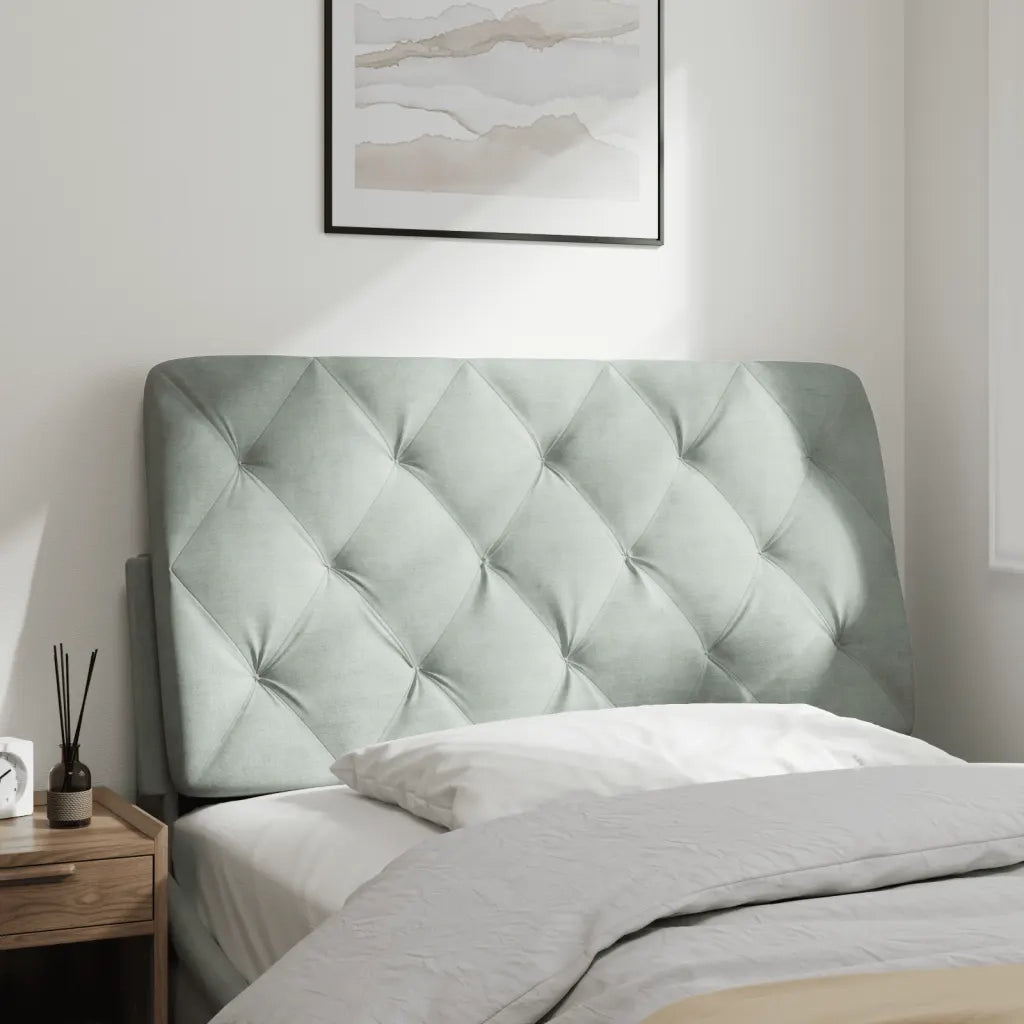 Cuscino testiera Grigio Chiaro 100 cm in Velluto 3207722