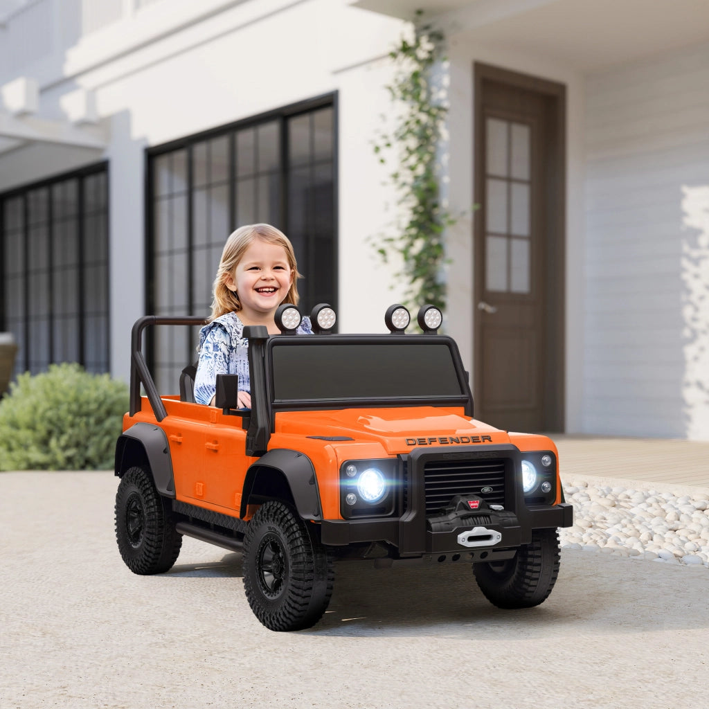 Auto elettrica per bambini ¨C Minimal ¨C 12V, telecomando, luci LED, arancione