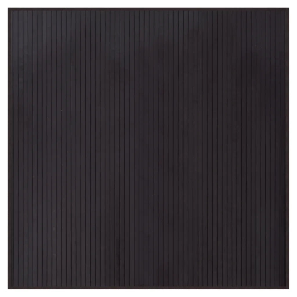 Tappeto Quadrato Marrone Scuro 100x100 cm in Bambù 376941