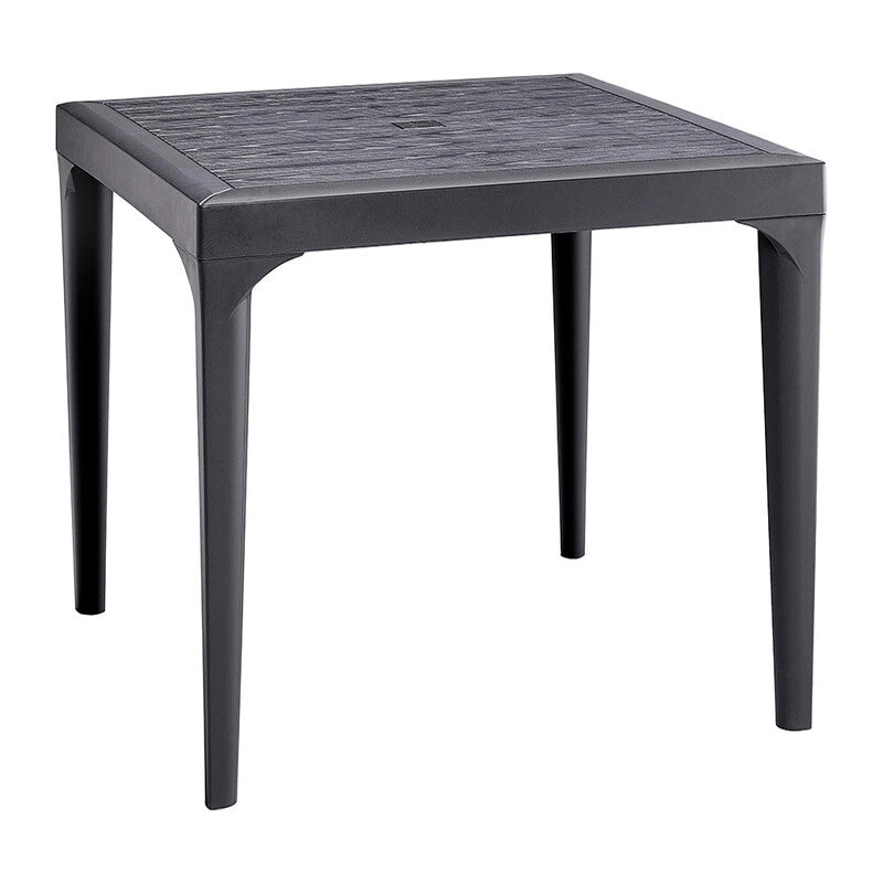 TAVOLO RESINA MALMO 80X80XH74CM ANTRACITE