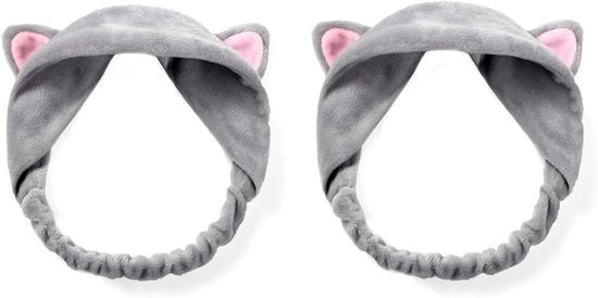 Cappelli per gatti - Set da 2: fascia per il lavaggio del viso, trucco, spa e altro