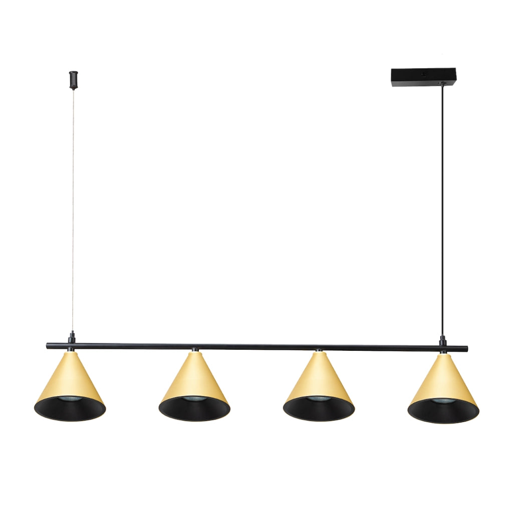 Lampada a sospensione Cone oro/nero 4xGU10 Milagro