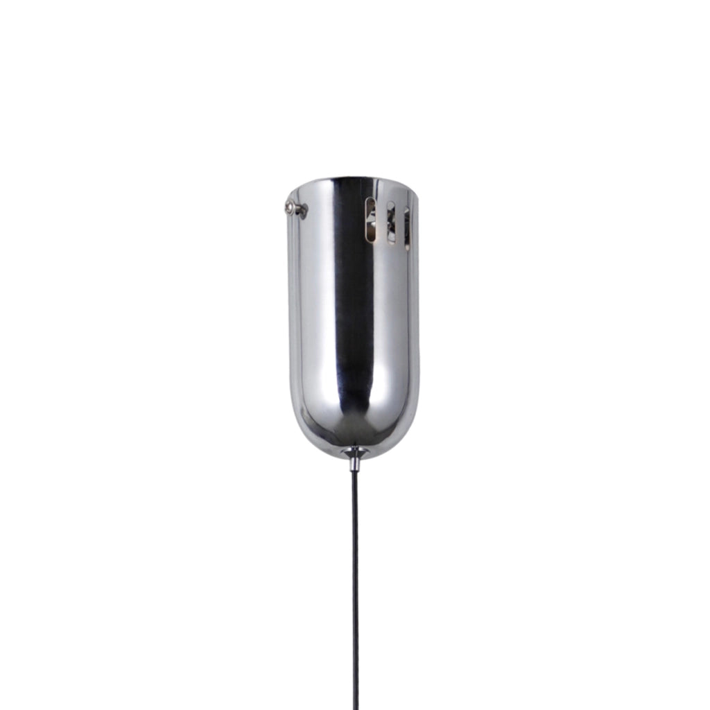 Sospensione Italux Rastia vetro fumé cromata LED 6W