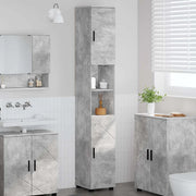Mobile da Bagno con porta Grigio cemento 30 x 35 x 192 cm