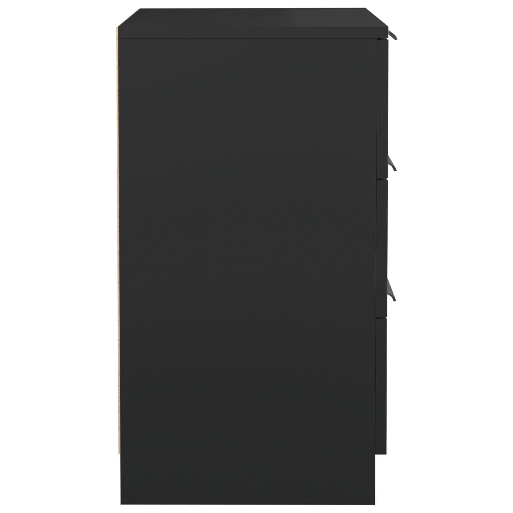Comodini 2 pz-Set di 2 Tavolino da notte Neri 40x36x65 cm