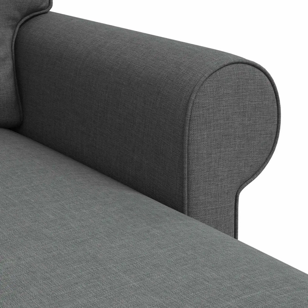 Divano Grigio scuro 215 x 138 x 80 cm Tessuto 42024335