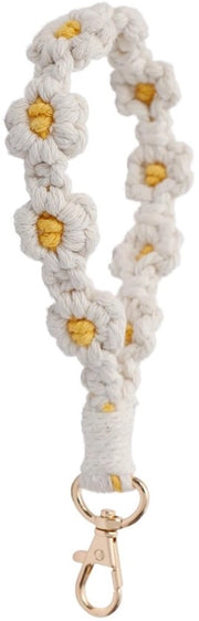 Lanyard a macramé per chiavi con cartellino per ragazze e donne