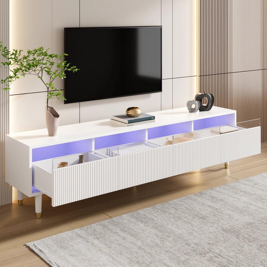 Cassettiera per TV bianca 178 cm in MDF