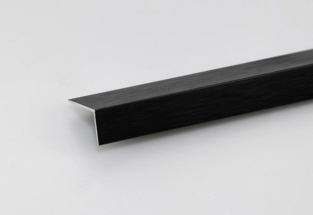 Profilo Angolare 1 Metro Alluminio Nero Spazzolato Mm 10X10X1 Set 5 Pezzi - Arcansas