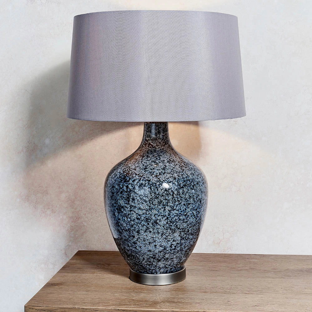 Lampada da tavolo decorativa ILSA Endon vetro nero/grigio E27 40W
