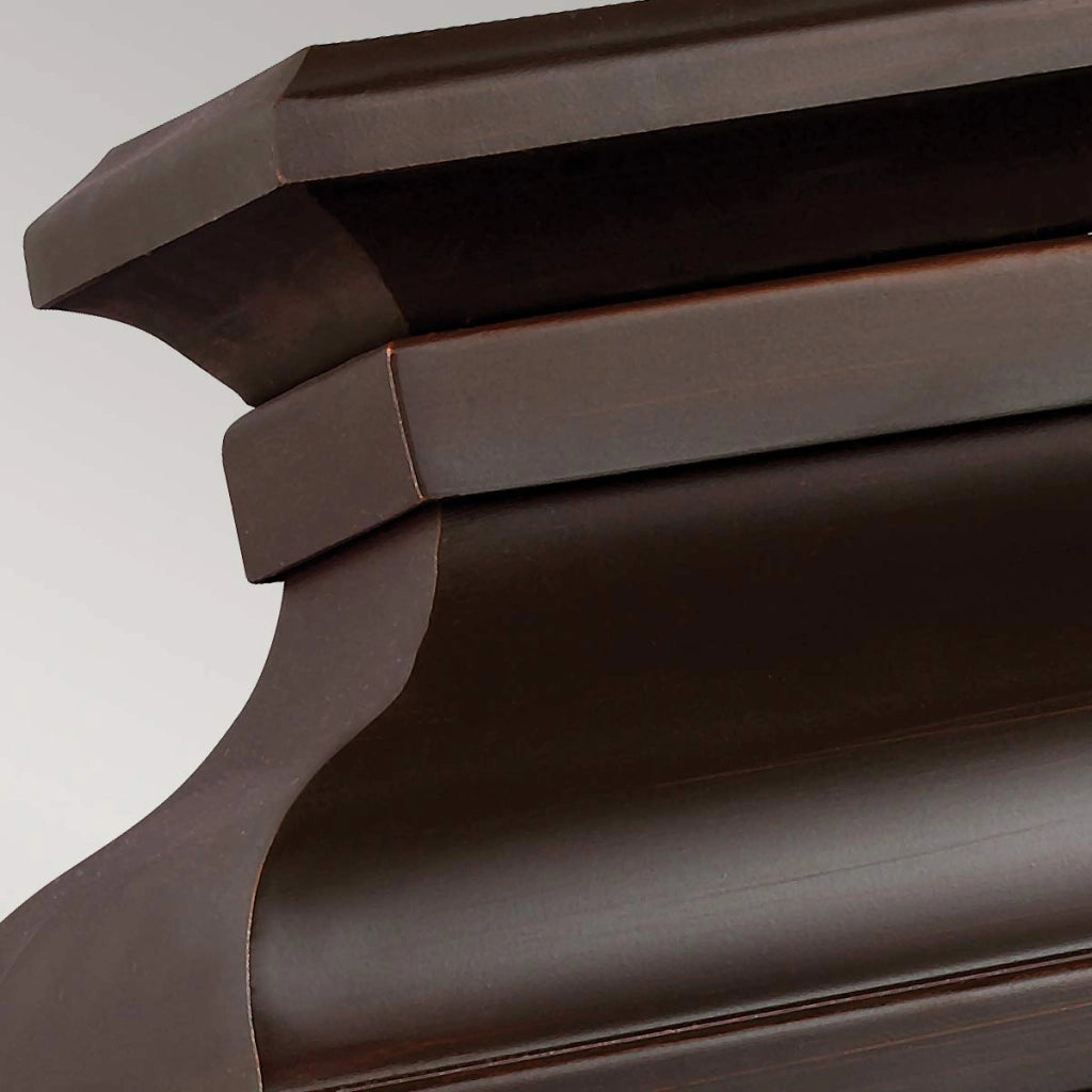 Applique esterno retrò Feiss Pediment 2xE14 IP44 rame anticato