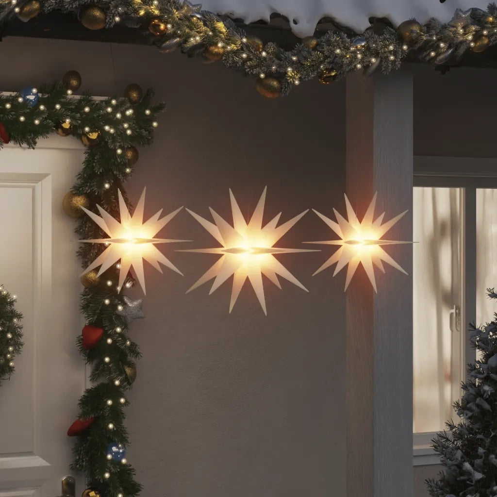 Luci di Natale con LED 3 pz Pieghevoli Bianche 356197