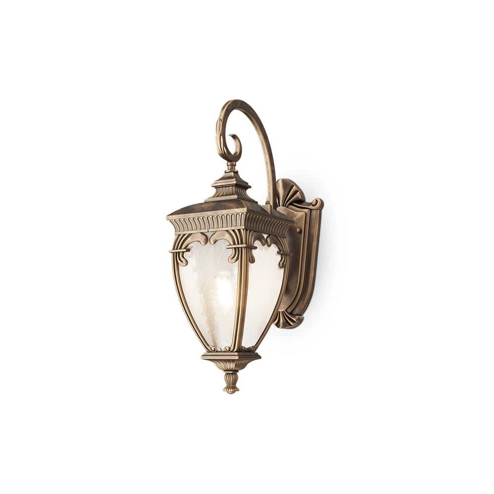 Maytoni Fleur applique esterna IP44 marrone E27 vetro