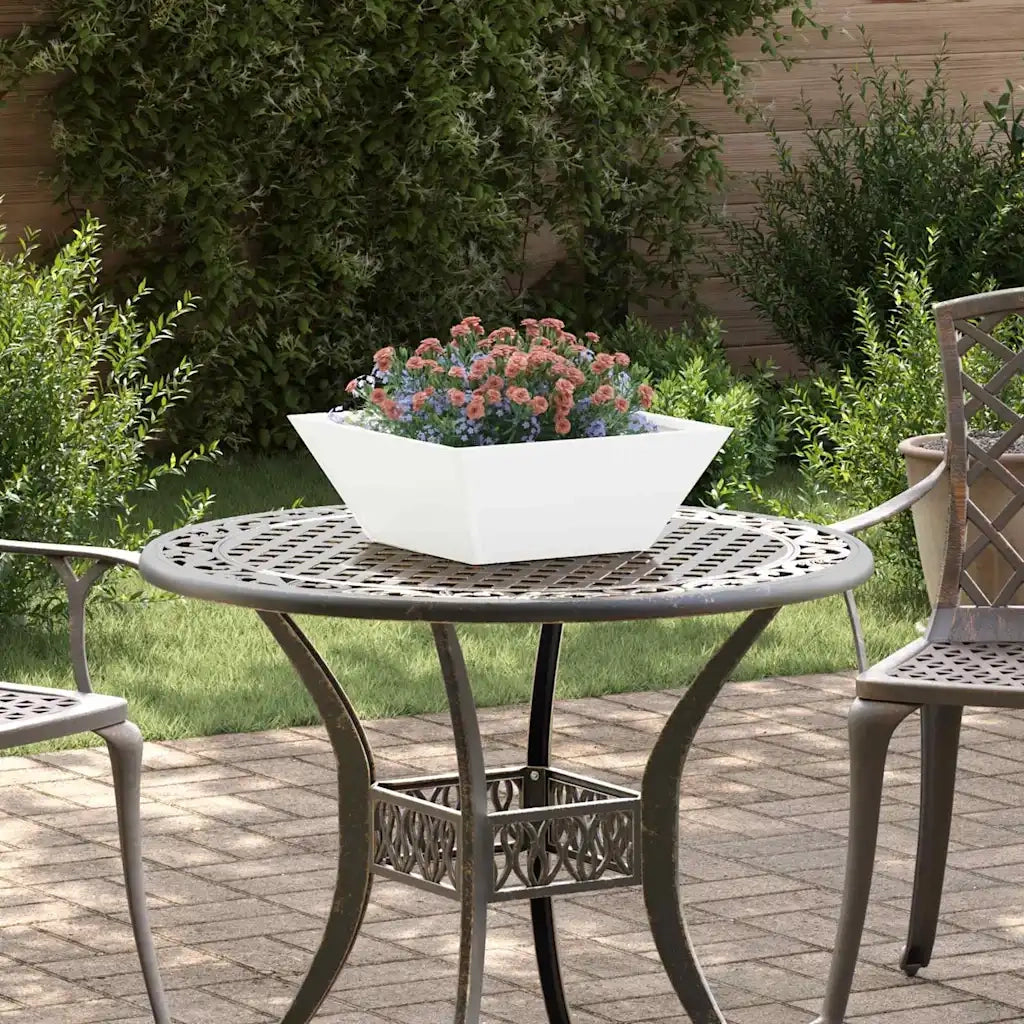 Vaso da giardino 5 pcs Bianco 40 x 40 x 15 cm 873813