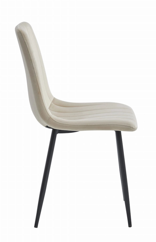 Sedia VALORA JEWA - Design ergonomico in velluto beige x 4