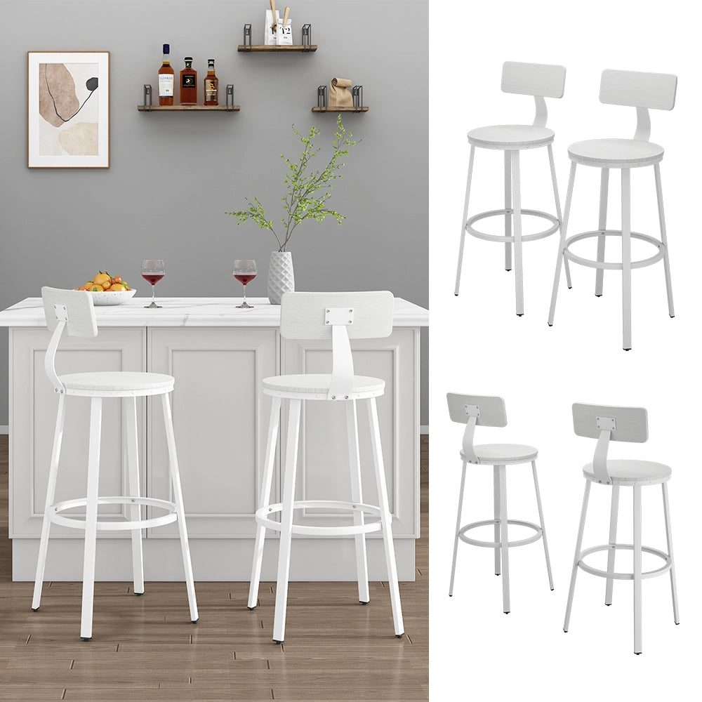 Vicco Sgabelli da bar Bianco 34 x 102 cm Set di 2