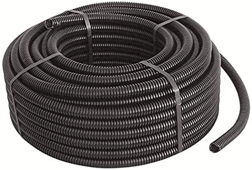 TUBO CORRUGATO CON TIRAFILO NERO Ø 20 mm - rotolo 25 mt - 25 metrilineari