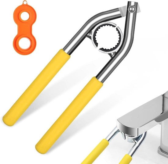 Set di 2 pezzi di miscelazione in lega di carburo di tungsteno per miscelatori - Chiave a mano - Regolatore di getto - Chiave di servizio per bagno e cucina - Adatto per diametri 215 a 27 mm