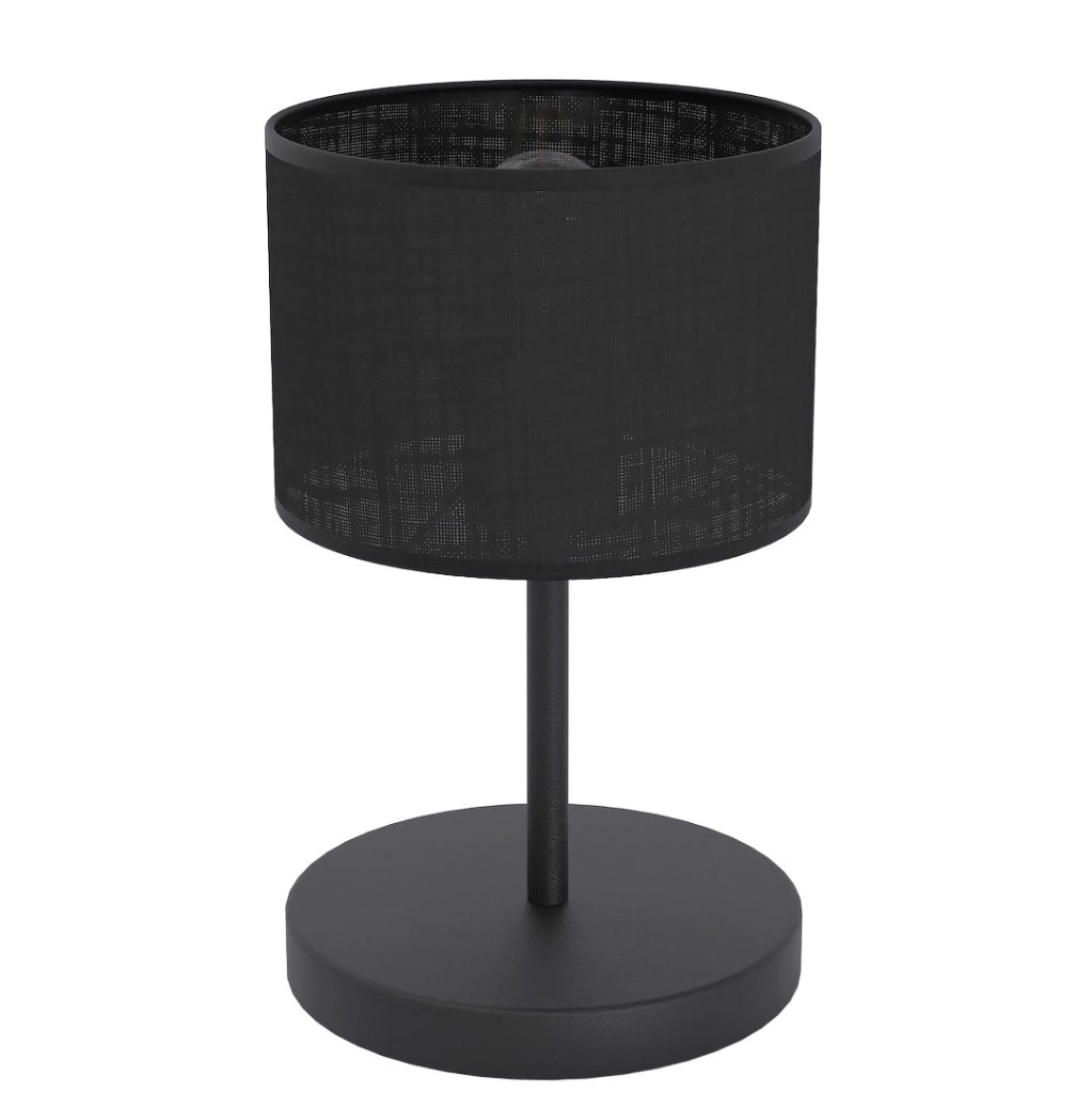 Lampada da tavolo nera cilindrica 1xE27 ECO Emibig