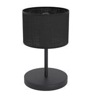 Lampada da tavolo nera cilindrica 1xE27 ECO Emibig