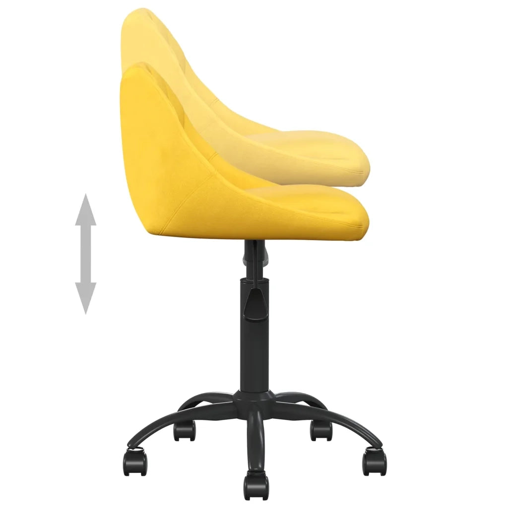 Sedia da Ufficio Giallo Senape in Velluto 3088853