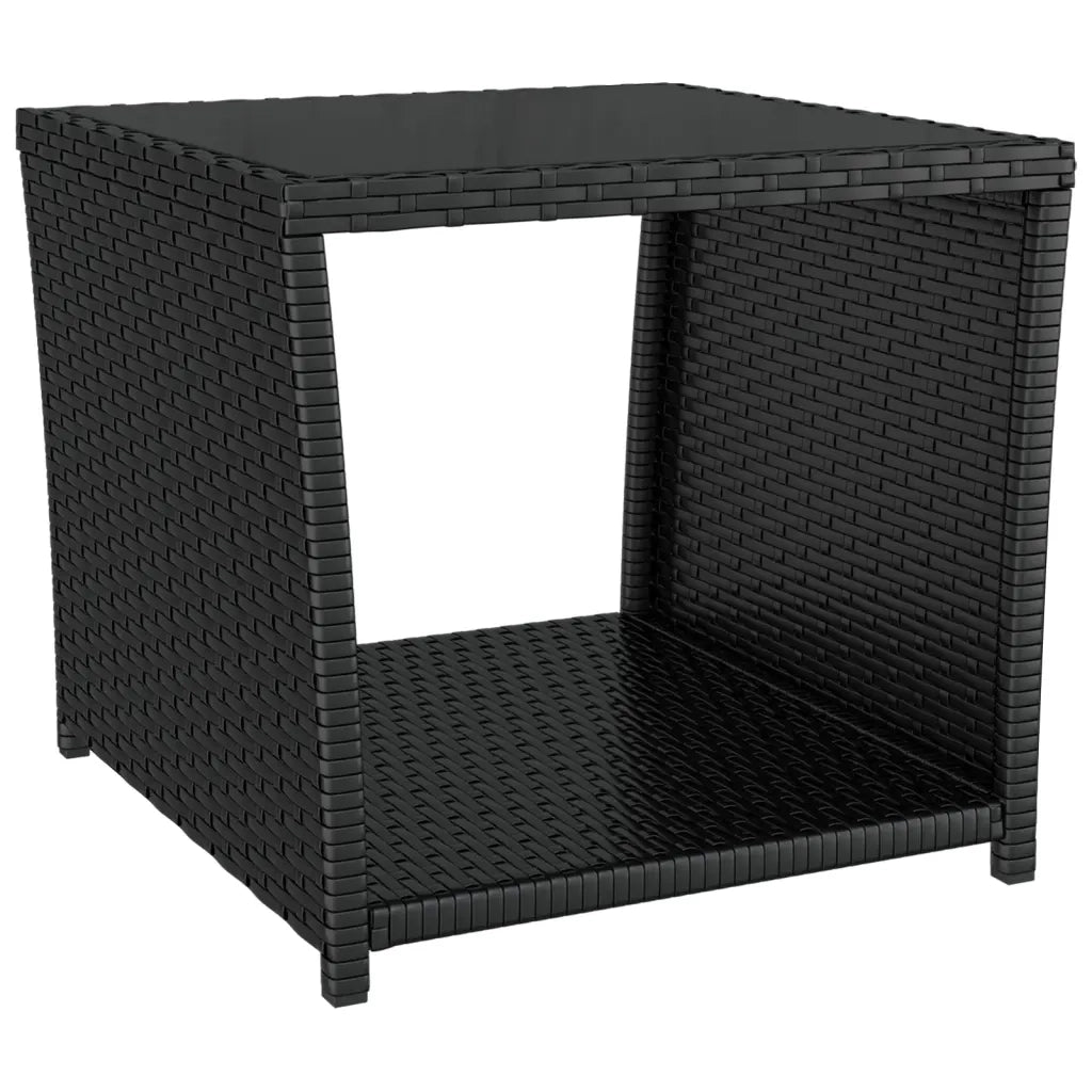 Set Mobili da Giardino 3 pz Nero Polyrattan e Acciaio 3157660